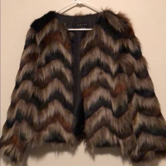 Revue Jackets & Blazers - Faux fur-zig zag line coat